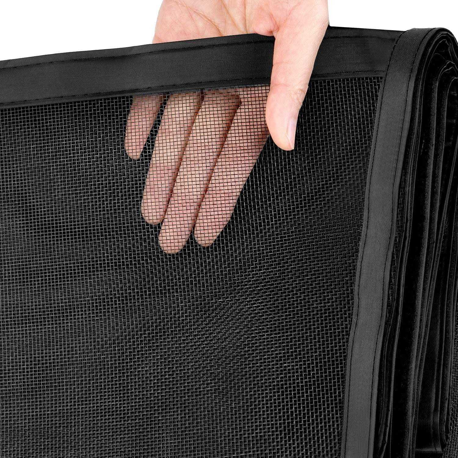 Alysontech Full Frame Magnetic Door Screen with Heavy Duty Mesh Curtain Pet Friendly Door Mesh Screen with Magnet Magnetic Door Screen Door Net - Image 4