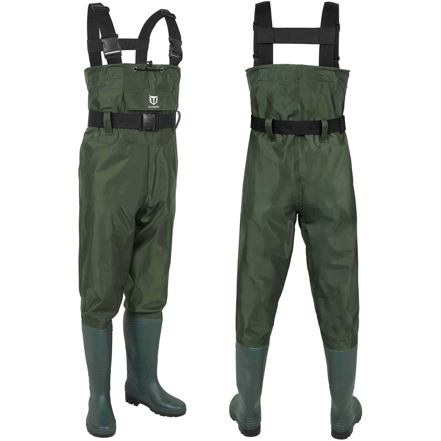 TIDEWE Bootfoot Chest Wader, 2-Ply Nylon/PVC Waterproof Fishing & Hunting Waders with Boot Hanger for Men and Women - Image 5