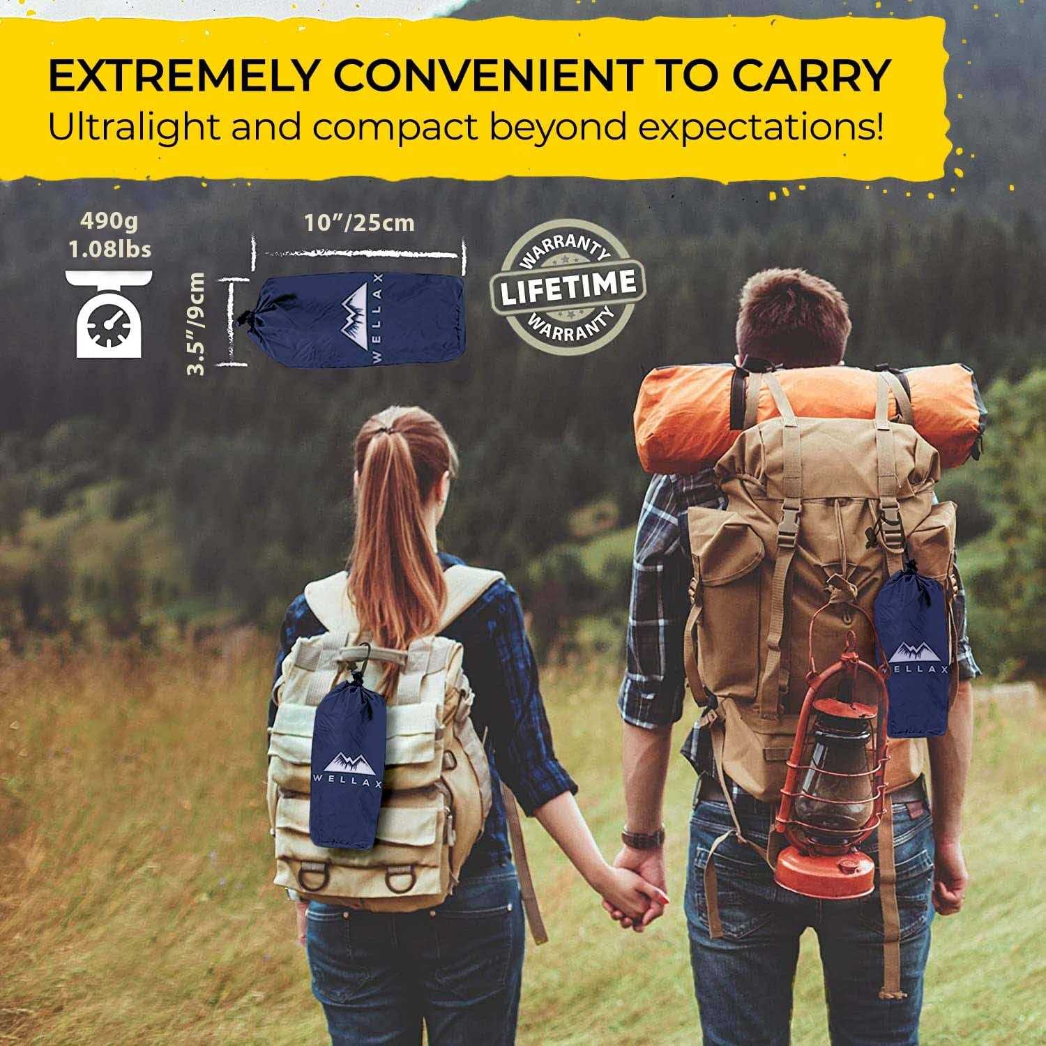 WELLAX Ultralight Air Sleeping Pad Inflatable Camping Mat for Backpacking, Traveling and Hiking - Image 5