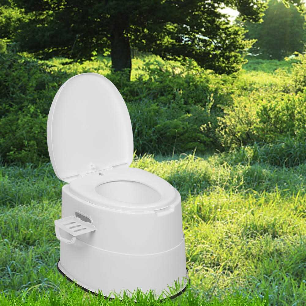 Vingli Portable Toilet Indoor Outdoor Commode w/Detachable Inner Bucket & Removable Paper Holder - Image 4