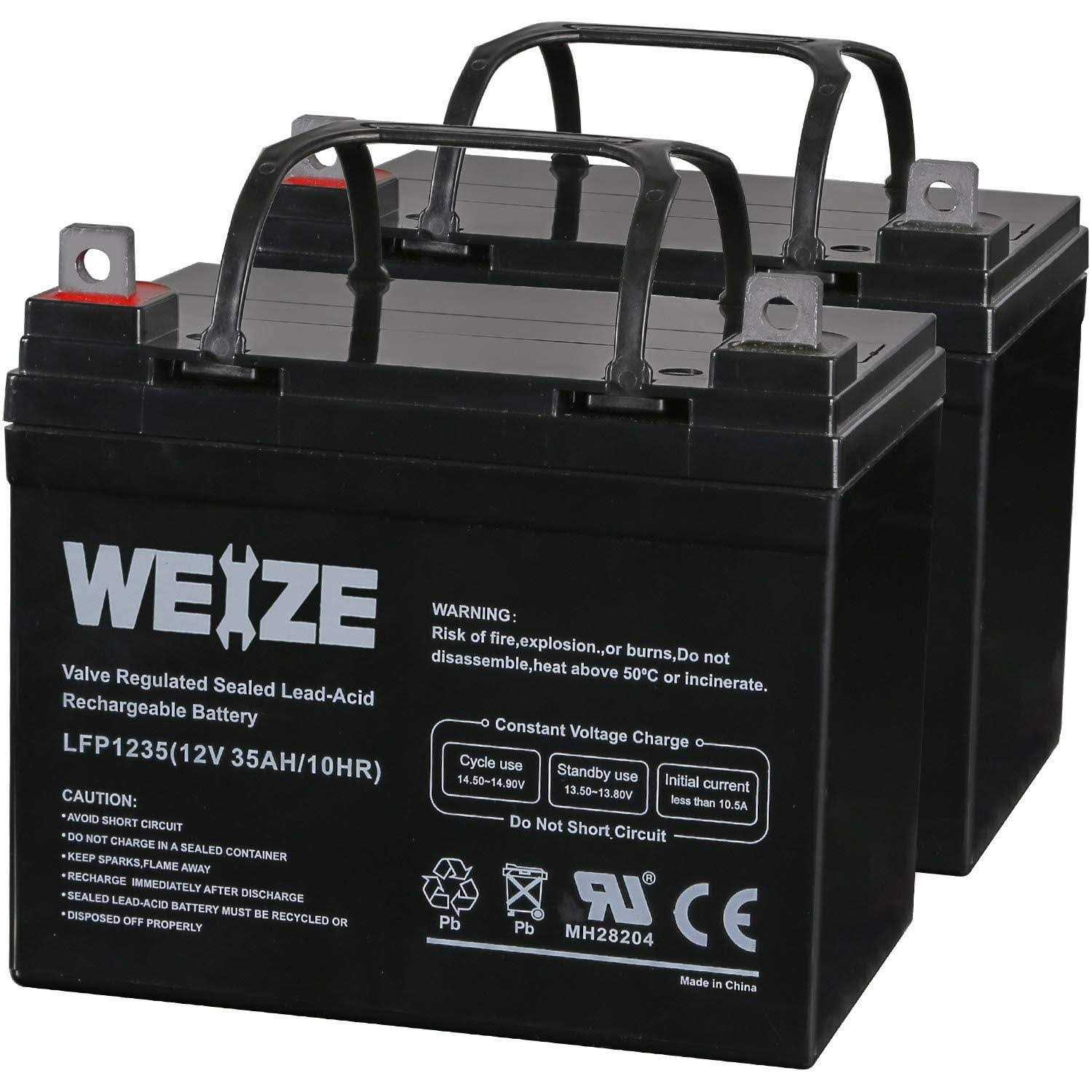 Weize 12v 35ah Deep Cycle Battery for Scooter Pride Mobility Jazzy Select Electric Wheelchair - Image 3