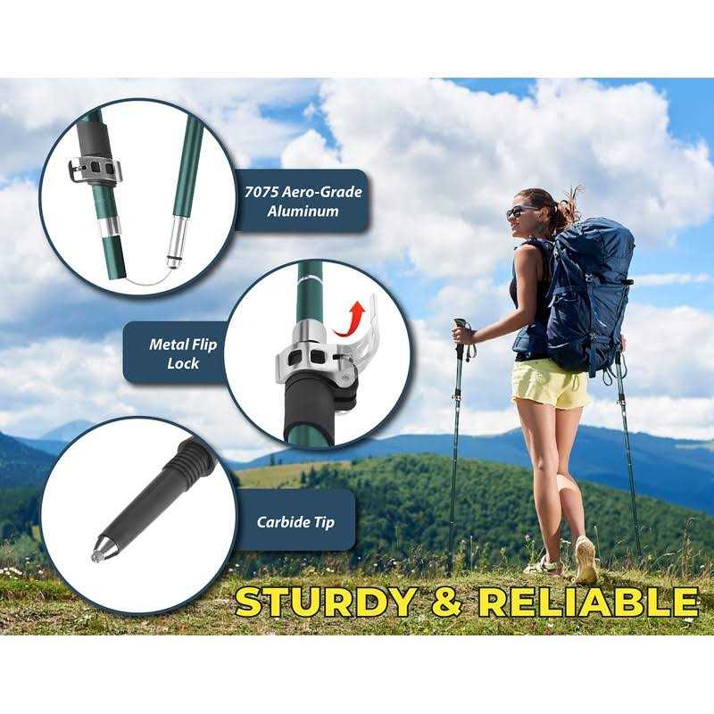 TREKOLOGY Trekking Poles for Hiking Poles Collapsible Lightweight Hiking Sticks Hiking Poles for Men Walking Sticks for Hiking Sticks for Women - Image 4