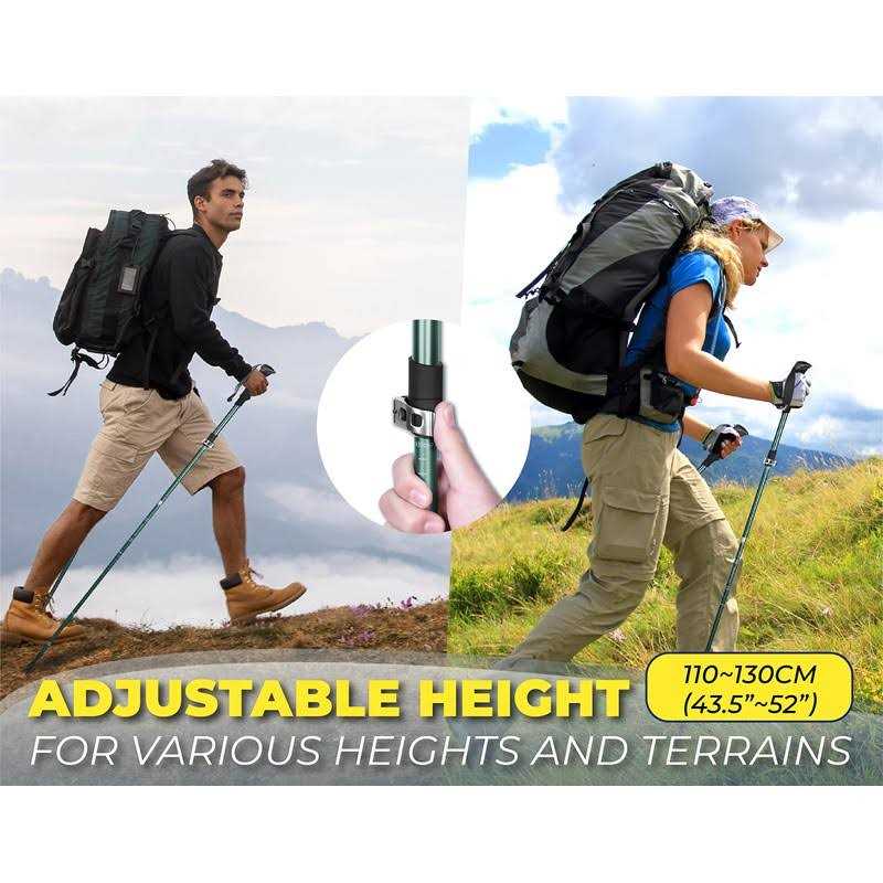 TREKOLOGY Trekking Poles for Hiking Poles Collapsible Lightweight Hiking Sticks Hiking Poles for Men Walking Sticks for Hiking Sticks for Women - Image 5