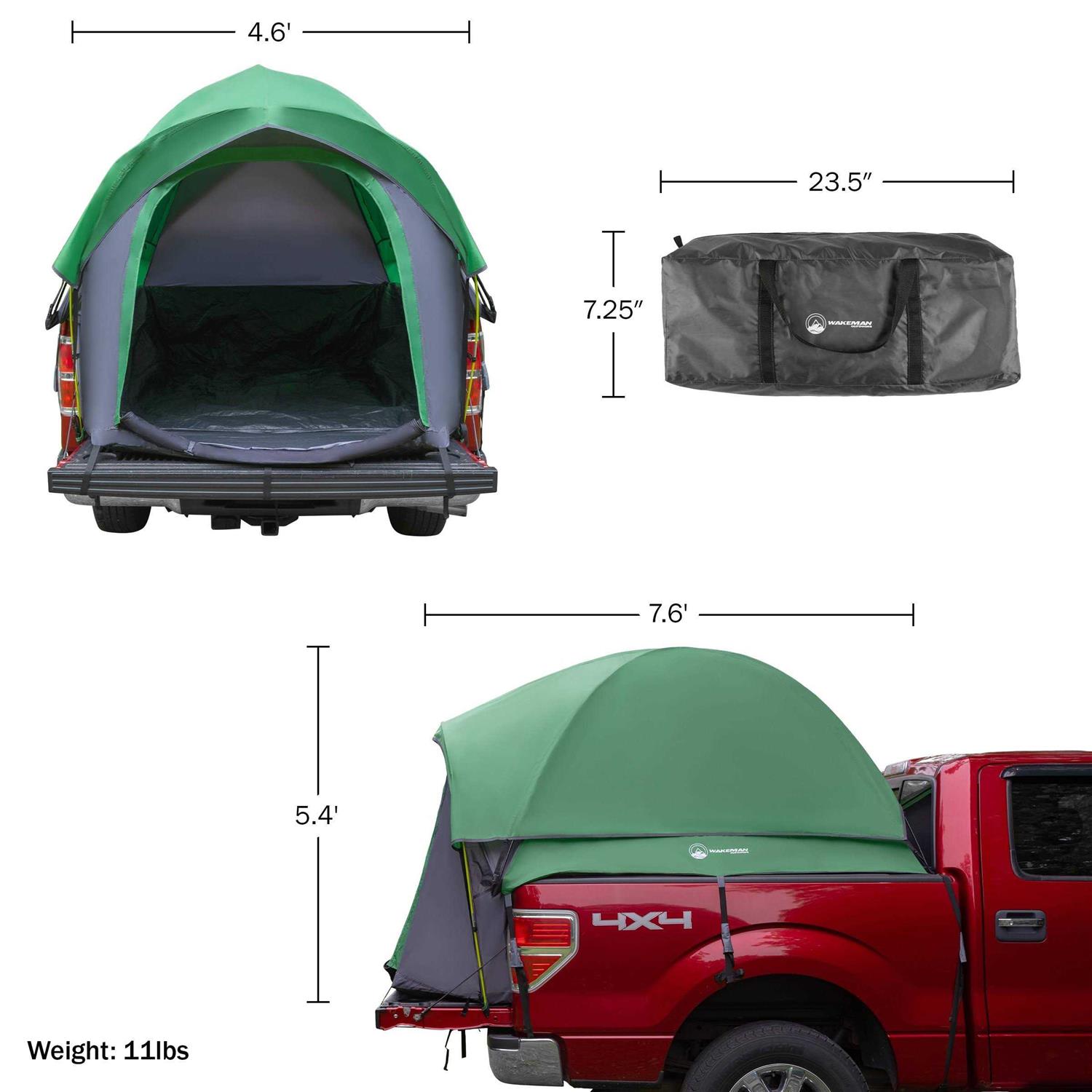 Wakeman Outdoors 5.5 to 6ft Truck Bed Tent - Image 3