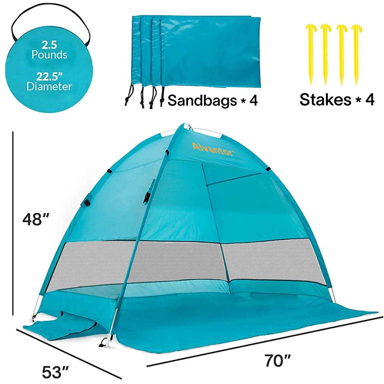 Alvantor Beach Tent Sun Shelter Umbrella Pop Up - Image 4