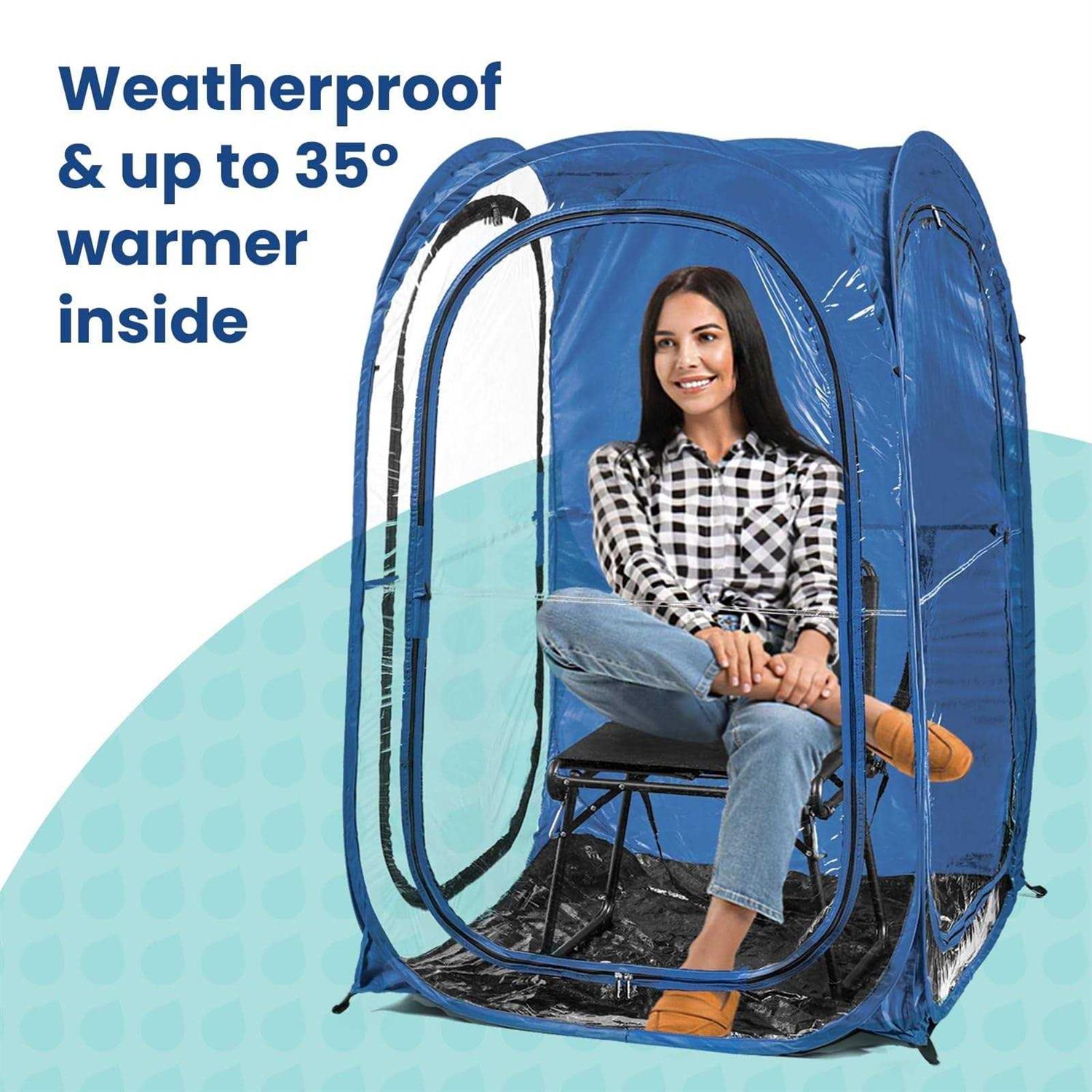 WeatherPod Large 1-Person Pod Pop-Up Weather Pod, Protection from Cold, Wind and Rain - Image 5