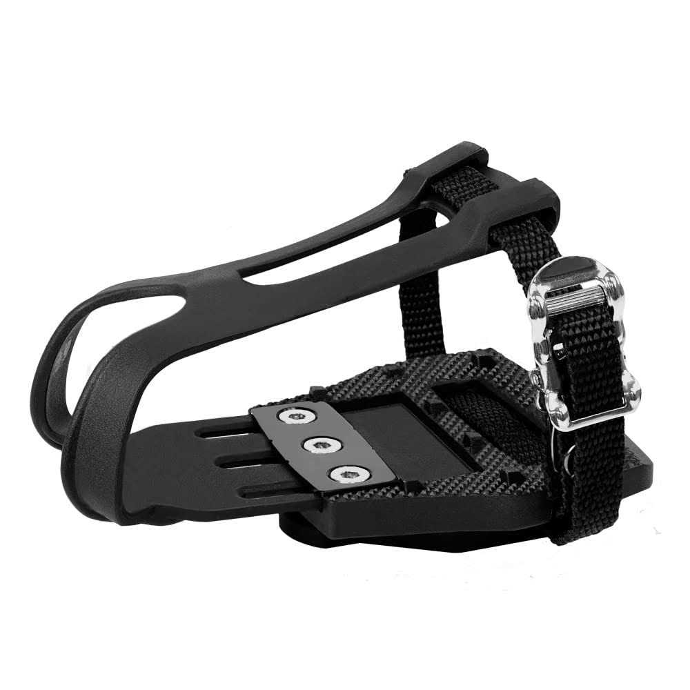 BV Bike Pedals Shimano SPD/Look Delta Compatible 9/16'' with Toe Clips - Image 3