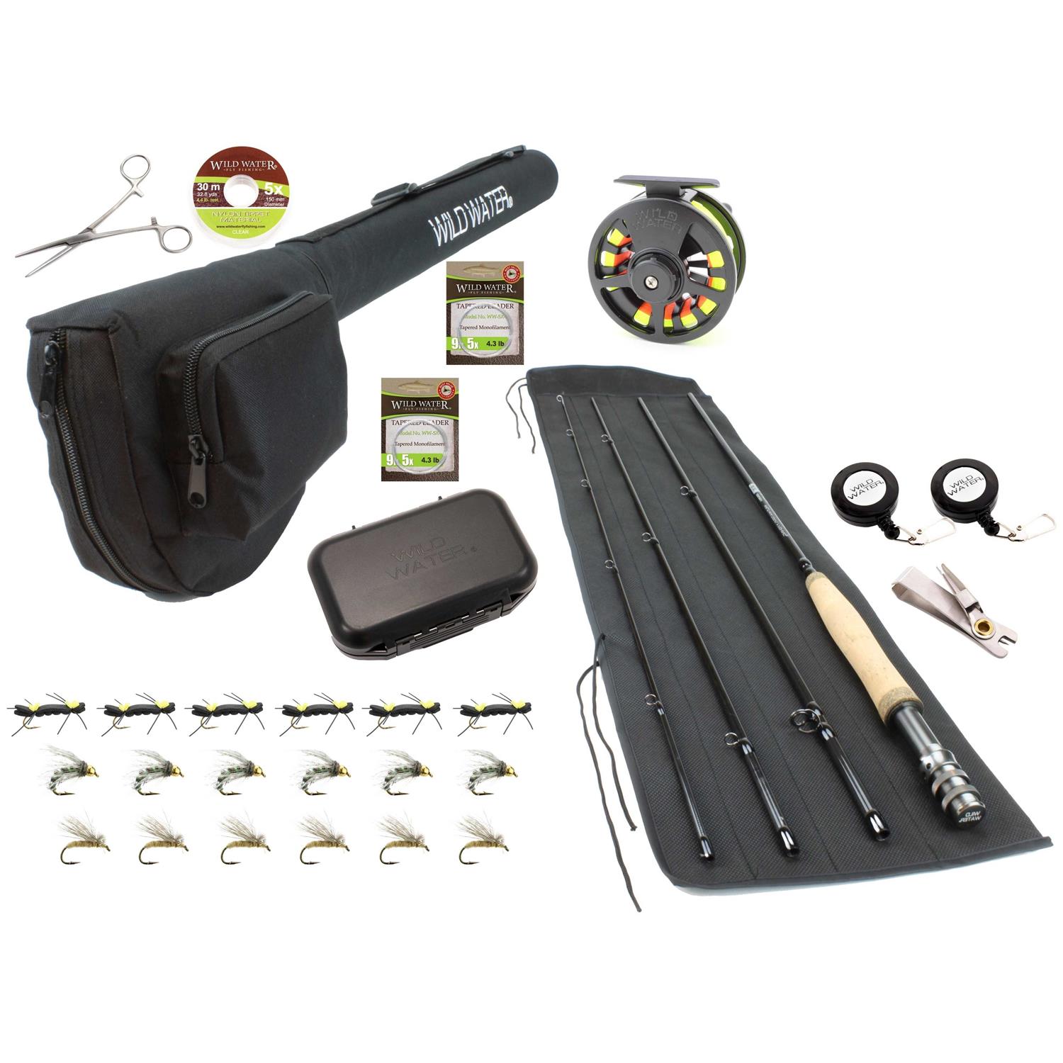 Wild Water Deluxe Fly Fishing Combo Starter Kit, 5 or 6 Weight 9 Foot Fly Rod - Image 3