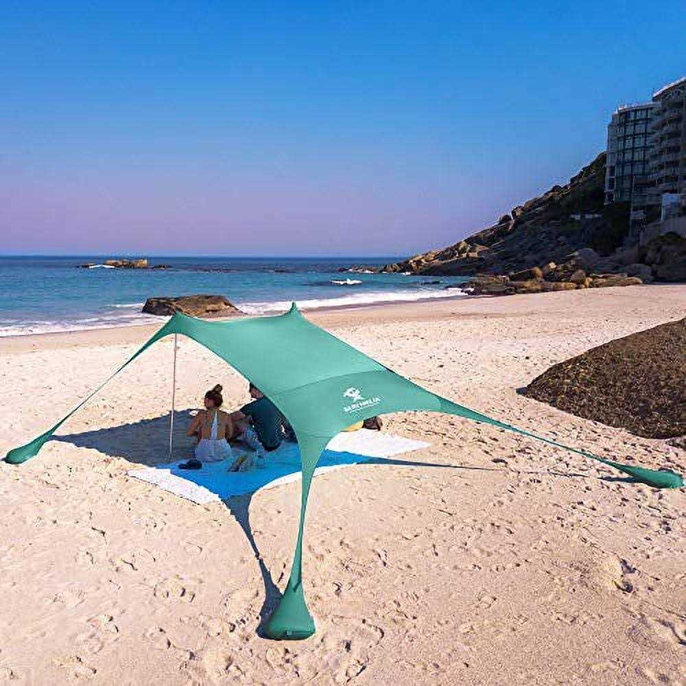 Sun Ninja Pop Up Beach Tent UPF50+ with Shovel - Image 3
