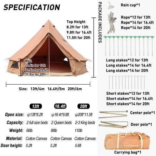 Buture B5 PROII Canvas Bell Tent - Image 4
