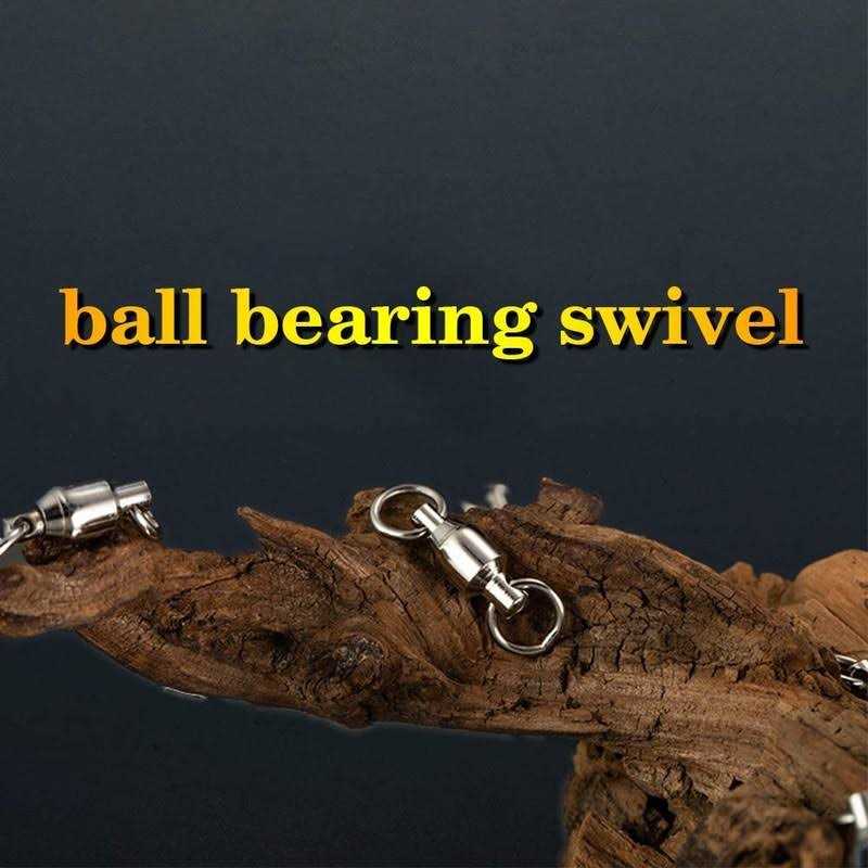 AMYSPORTS Ball Bearing Swivels Connector High Strength Stainless Steel Solid Welded Rings Barrel Swivels Saltwater Freshwater Fishing - Image 4