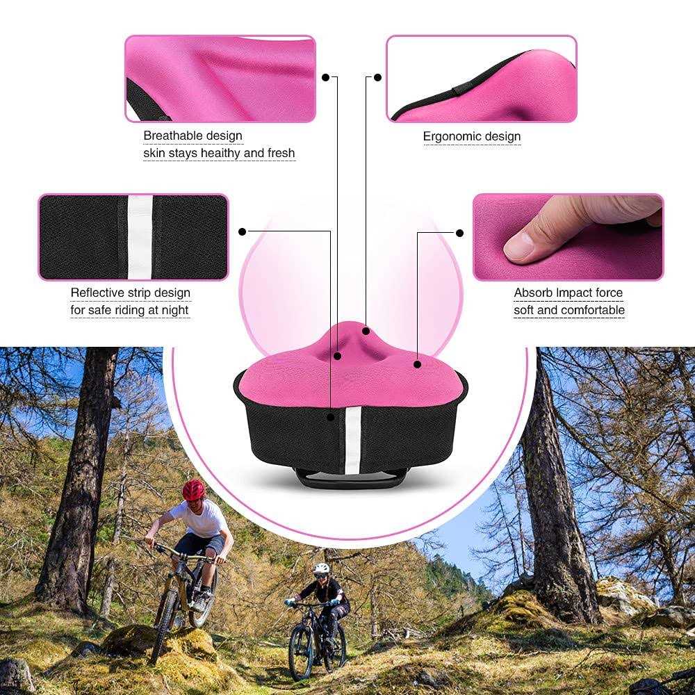 ANZOME Bike Seat Cushion Extra Soft Wide Gel Bike Seats Cover for Men Women Comfort Fits Bicycle Cushions Of Exercise Bikes Spin Stationary Cruiser - Image 4