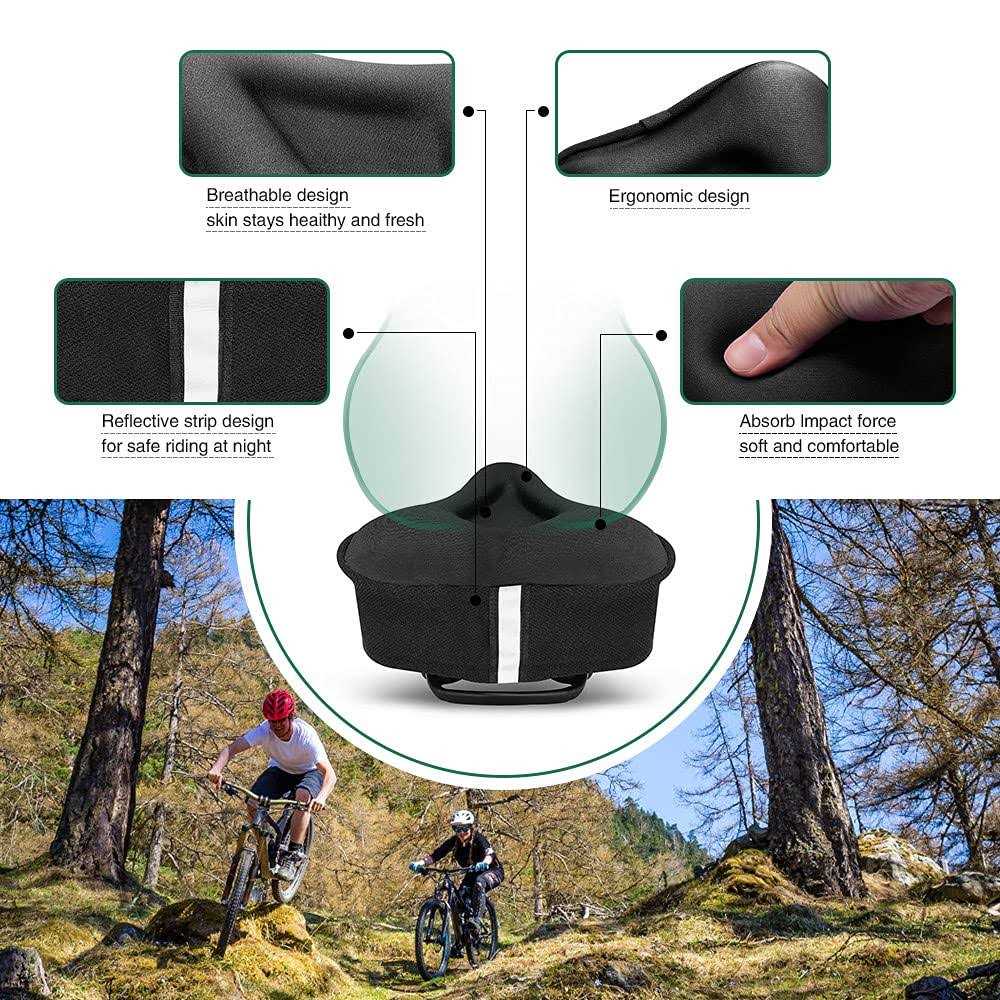 ANZOME Bike Seat Cushion Extra Soft Wide Gel Bike Seats Cover for Men Women Comfort Fits Bicycle Cushions Of Exercise Bikes Spin Stationary Cruiser - Image 3
