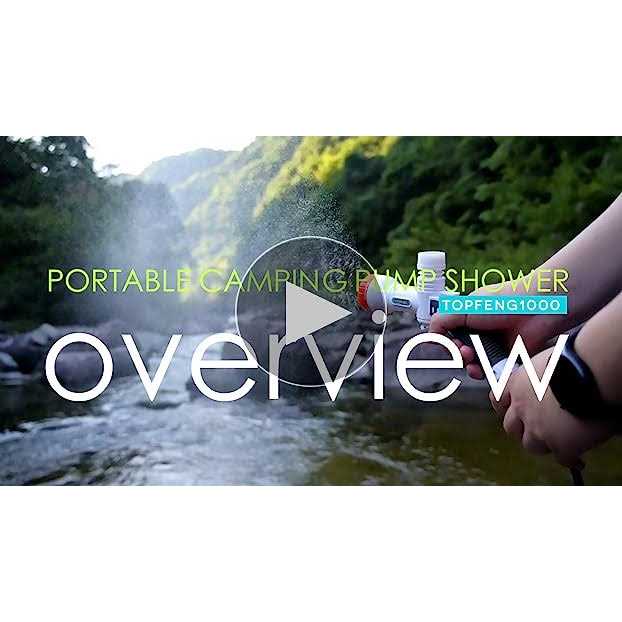 ZOOOBELIVES High Pressure Camping Shower with 50W/75psi Pump, Outdoor Camp Shower with Multi-use Sprayer and LED Light for Campsite Bathing Beach - Image 5