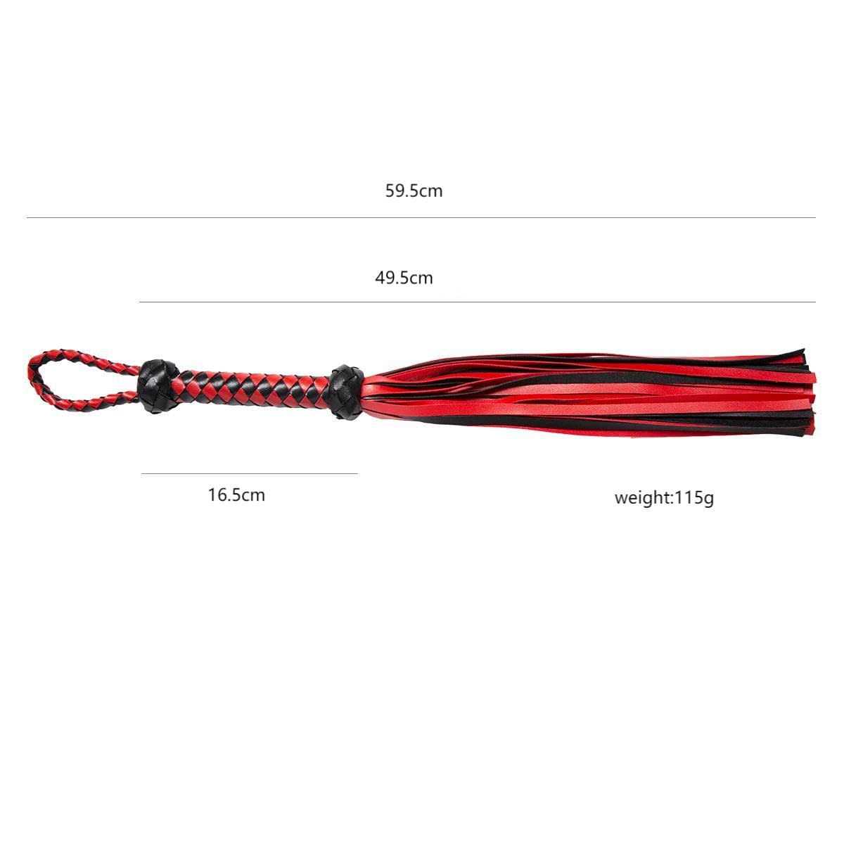 AOXVIA Horse Red Whip Horse Whip Riding Crop Equestrian Faux Leather Whip Horse Equipment Whip Training Horse Riding Whip 23 inch - Image 3
