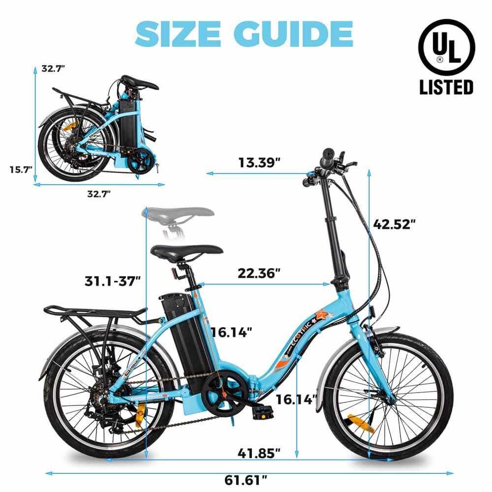 UL Certified-Ecotric 20inch Starfish Portable and Folding Electric Bike - Image 5
