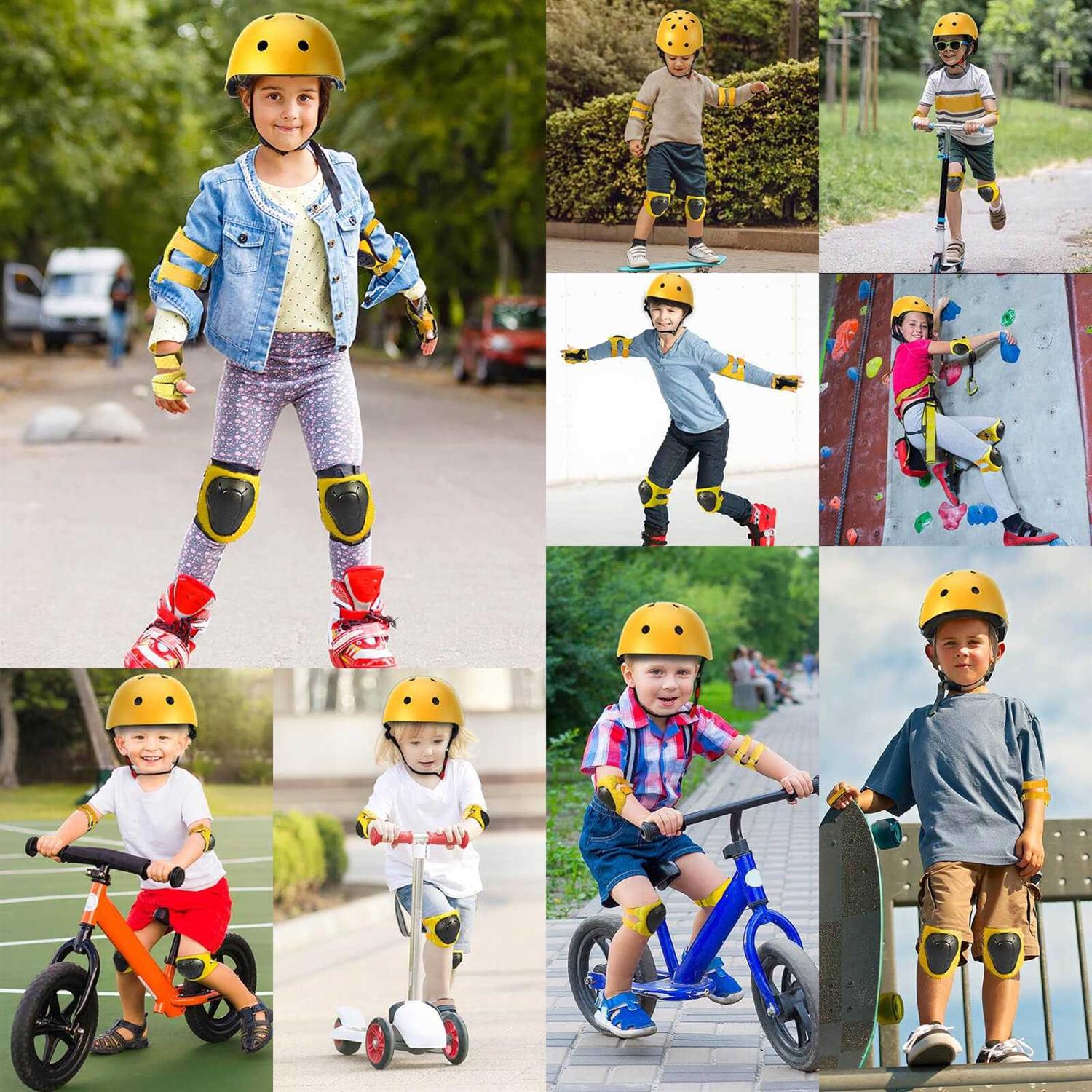 ArgoHome Kids Bike Helmet Toddler Helmet Kids Sport Protective Gear Set Boy Girl Adjustable Child Cycling Helmet with Knee Pads Elbow Pads Wrist - Image 5
