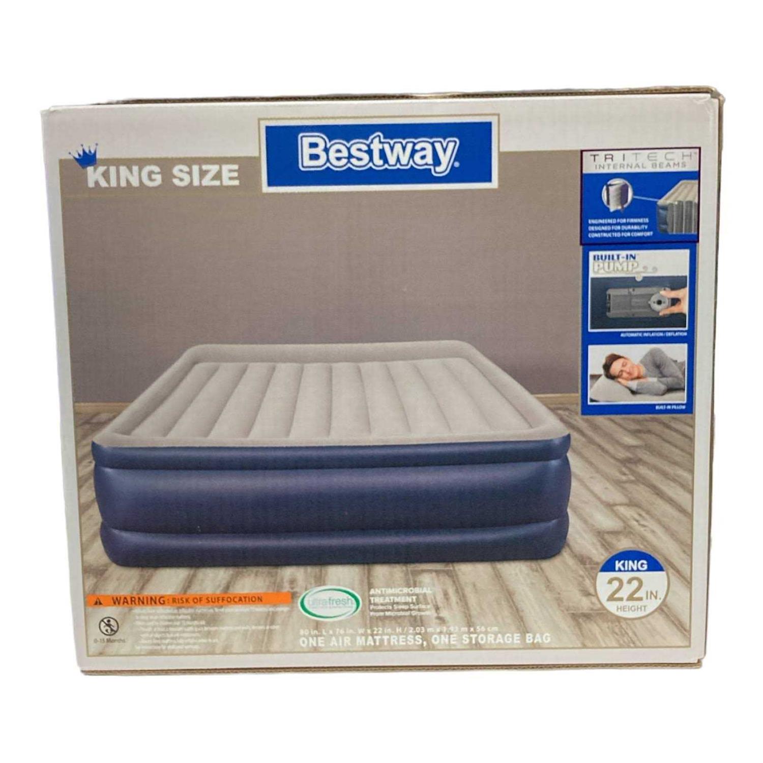 Bestway Tritech Air Mattress King 22 with Built-in Pump - Image 5