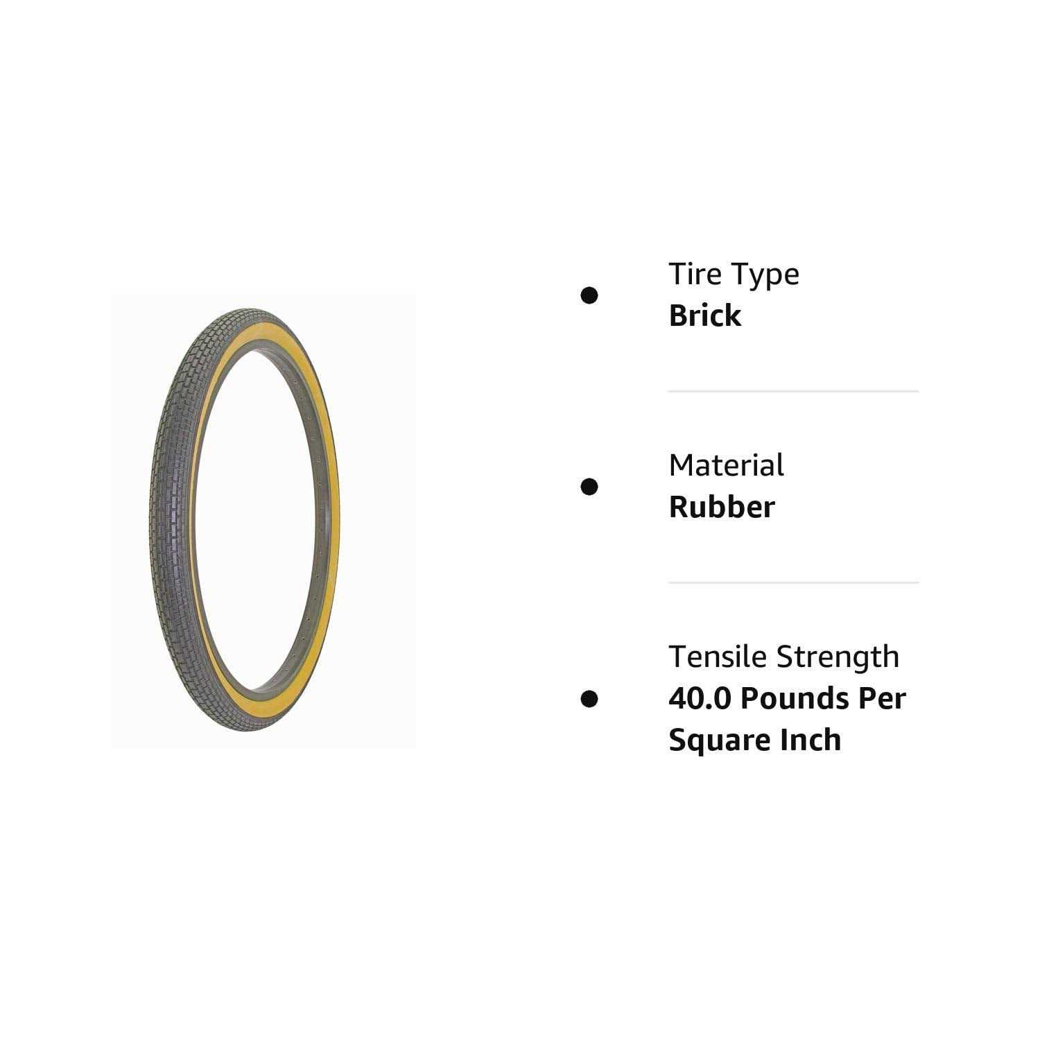 Alta Bicycle Tire Duro 26 x 2.125 Color Bike Tire Small Brick Pattern - Image 4