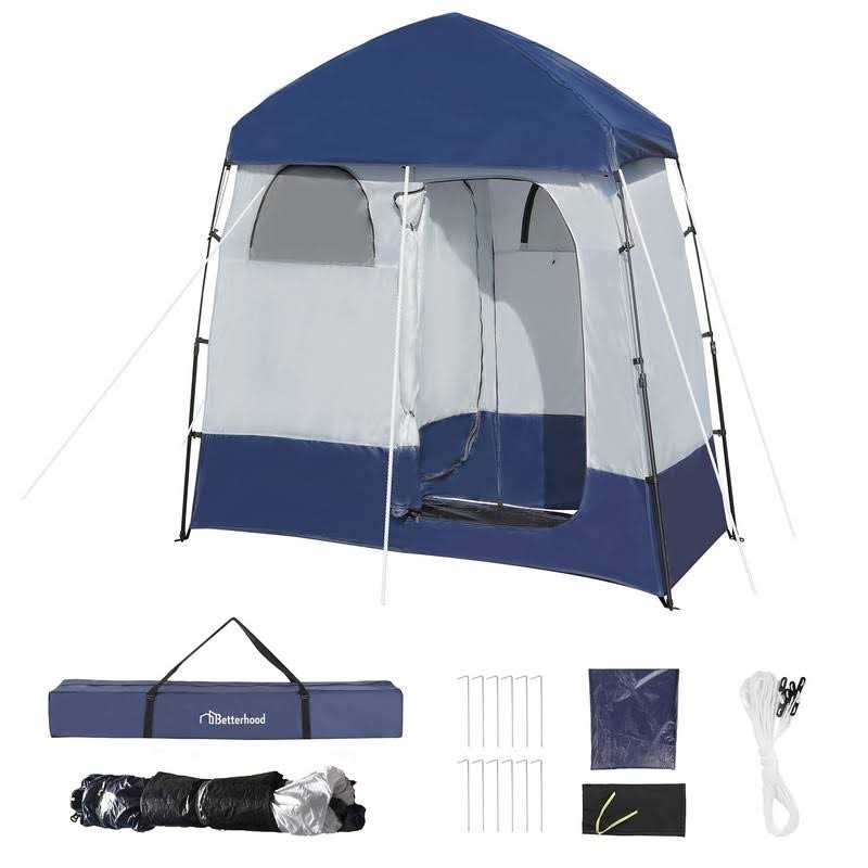 Betterhood Camping Shower Tent Oversize Space Privacy Tent Portable Outdoor Shower Tents for Camping with Floor Changing Tent Dressing Room Easy Set - Image 4