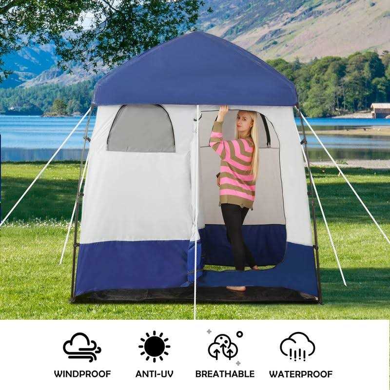Betterhood Camping Shower Tent Oversize Space Privacy Tent Portable Outdoor Shower Tents for Camping with Floor Changing Tent Dressing Room Easy Set - Image 5