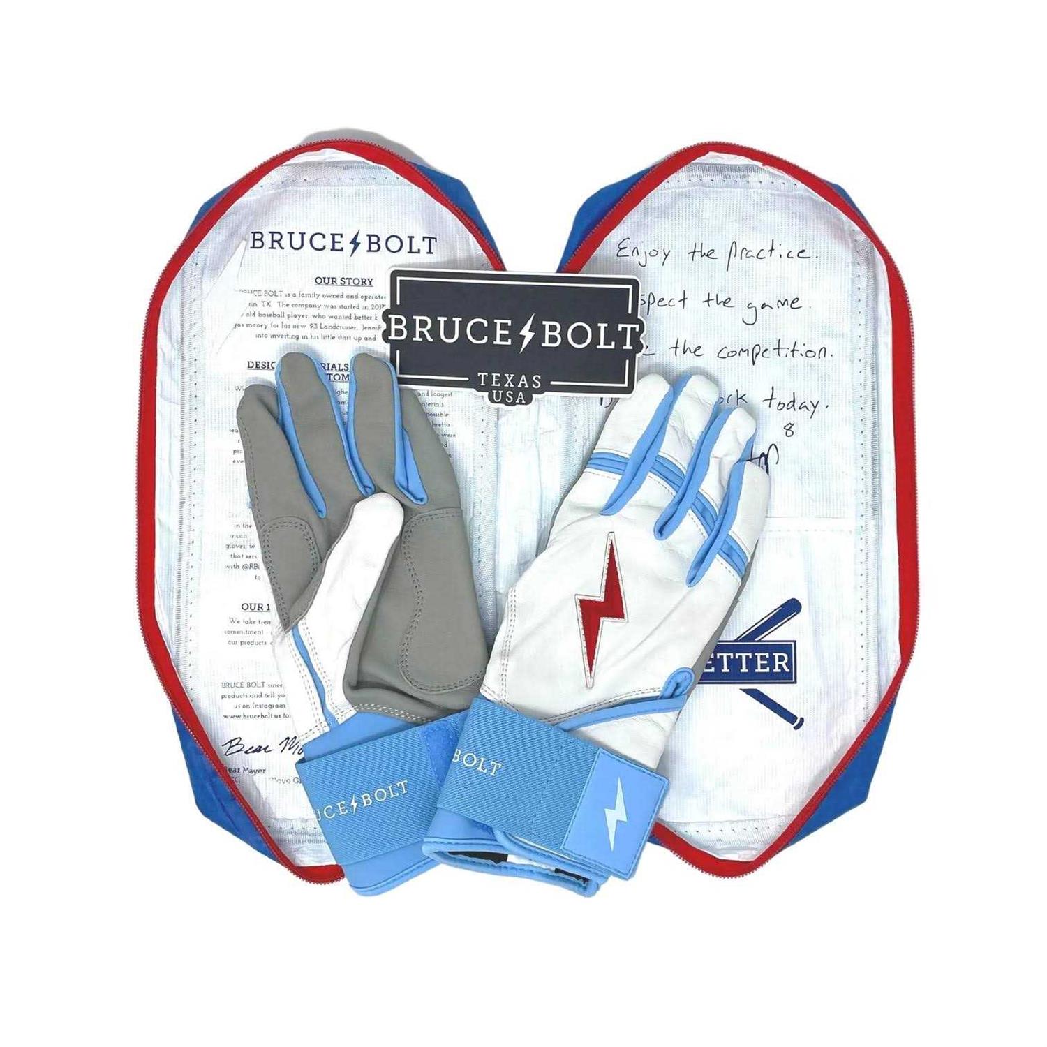 Bruce Bolt Batting Gloves Premium Long Cuff - Image 3