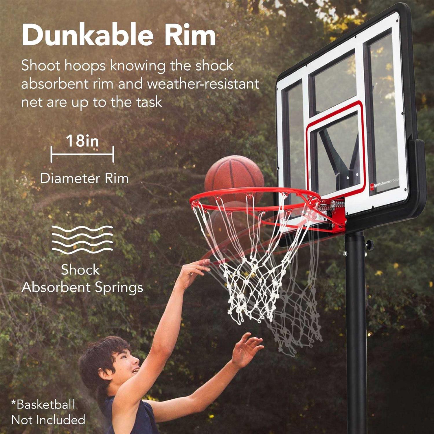 Best Choice Products Adjustable Regulation-Size Basketball Hoop - Image 4