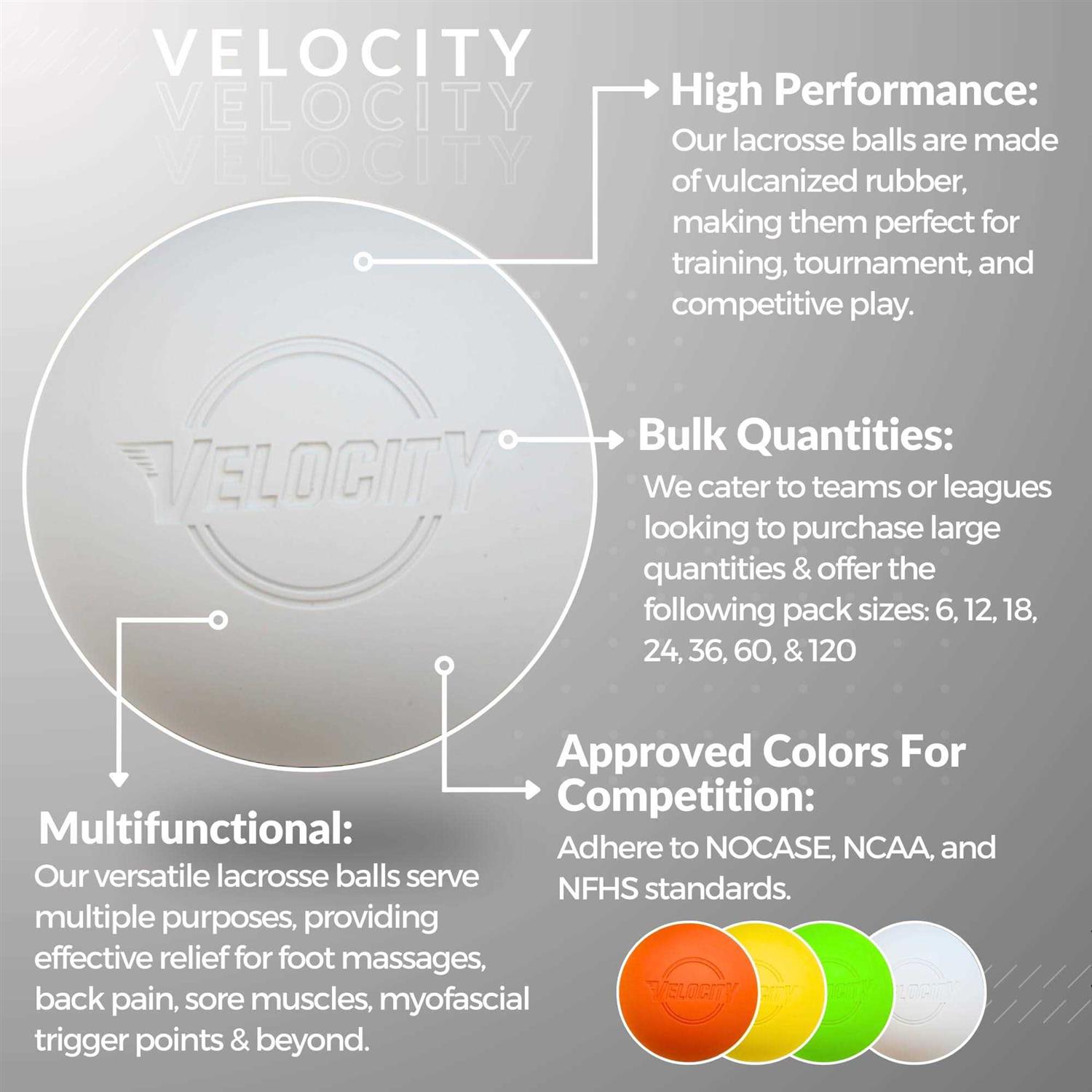 Velocity Lacrosse Balls Official Nfhs, Sei, and College Approved - Image 4