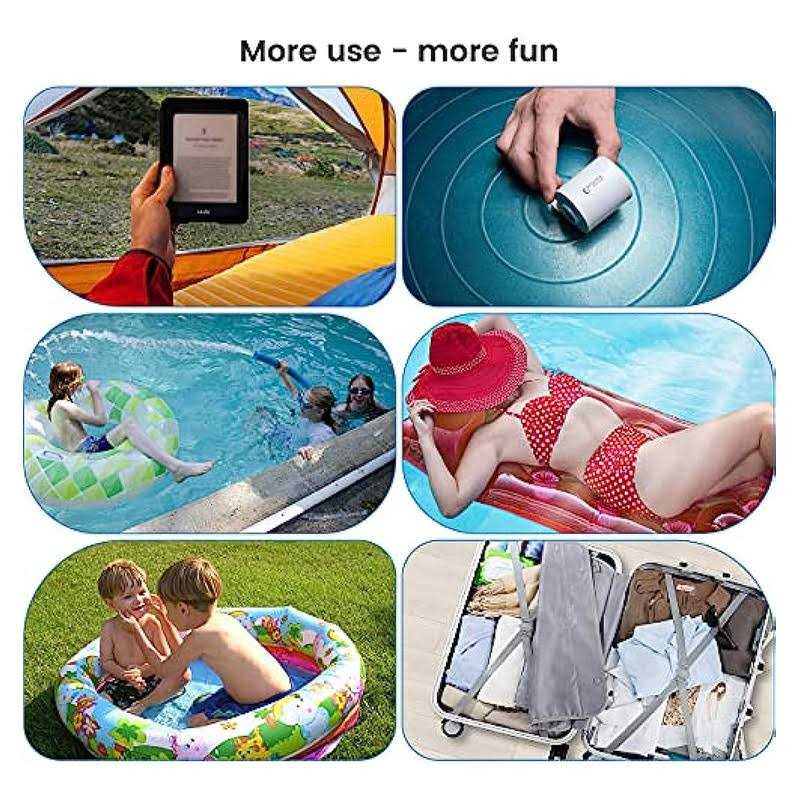 FLEXTAILGEAR Tiny Pump Portable Air Pump Ultra-Mini Air Pump with 1300mAh Battery USB Rechargeable to Inflate Deflate for Pool Floats Air Bed Air - Image 4