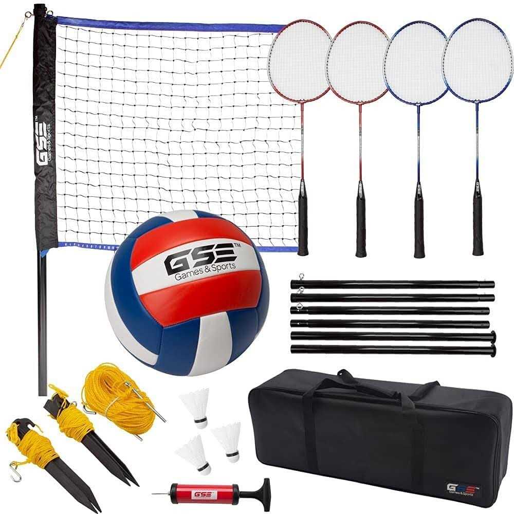 GSE Games & Sports Expert Portable Volleyball Net Set Including Volleyball Net,PU Volleyball - Image 2
