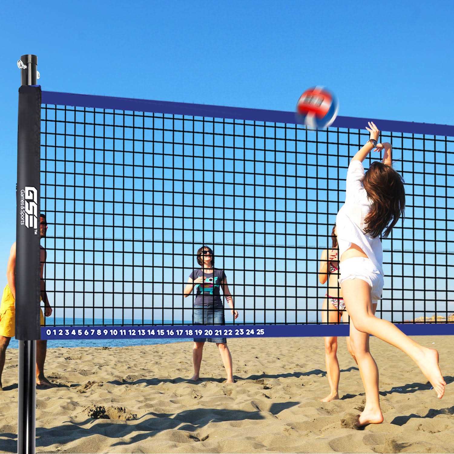 GSE Games & Sports Expert Portable Volleyball Net Set Including Volleyball Net,PU Volleyball - Image 3