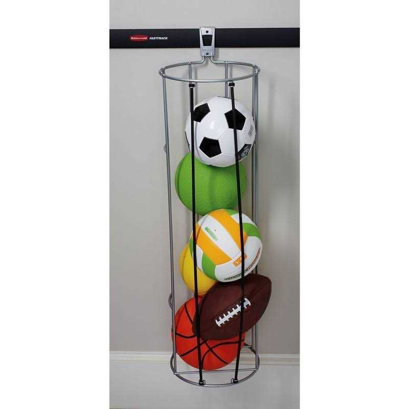 Rubbermaid 12 x 12 x 37 in. FastTrack Rail Vertical Ball Rack - Image 4