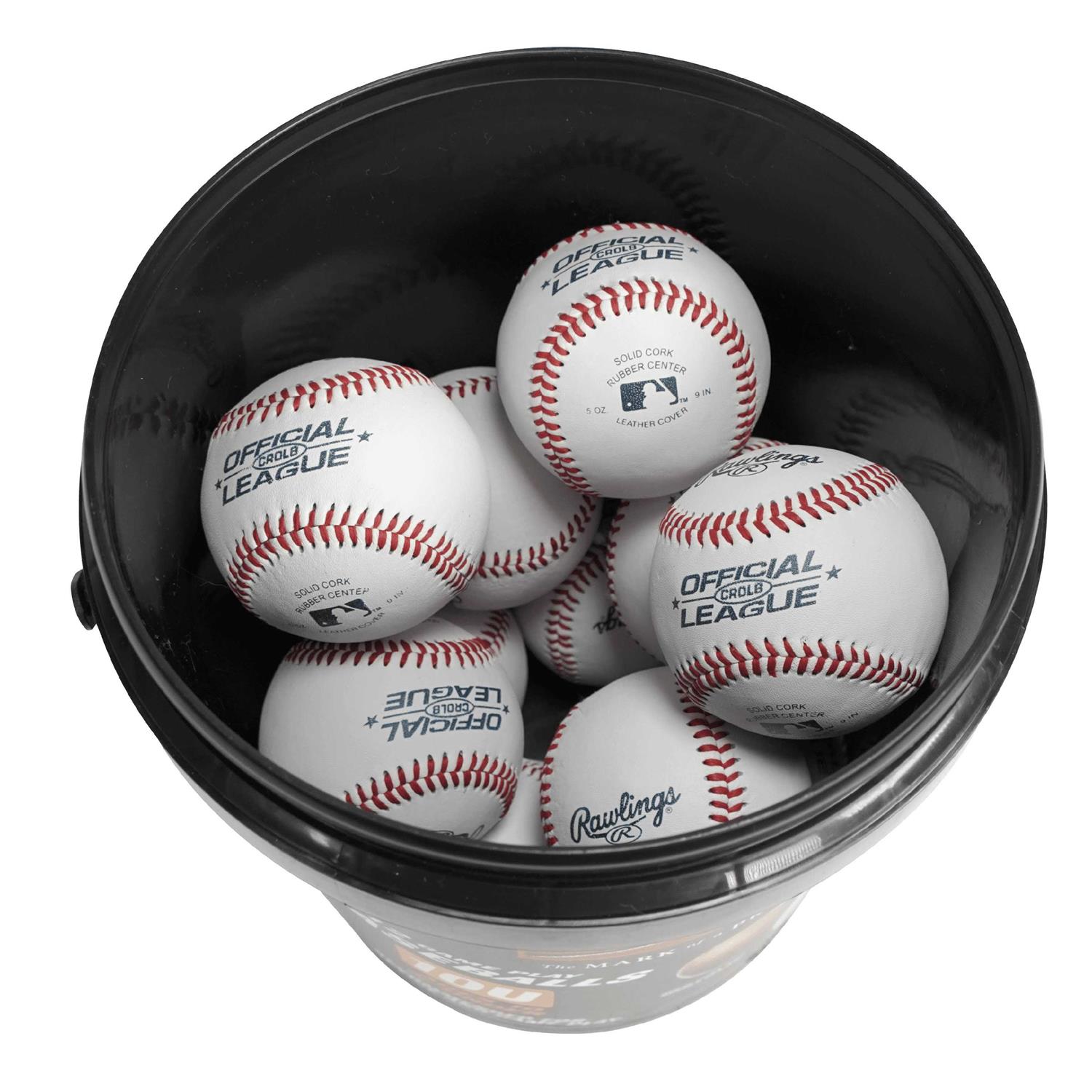 Rawlings Bucket of 10U Official League Crolb Practice Youth Baseballs - Image 4