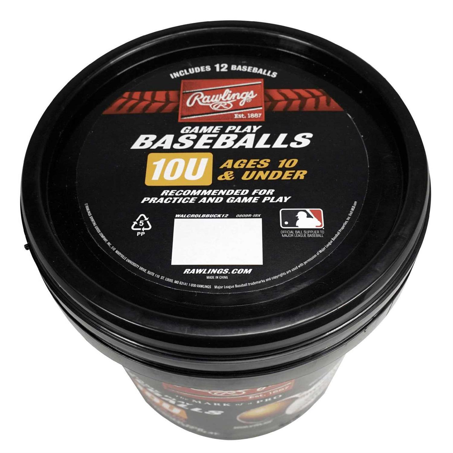 Rawlings Bucket of 10U Official League Crolb Practice Youth Baseballs - Image 5