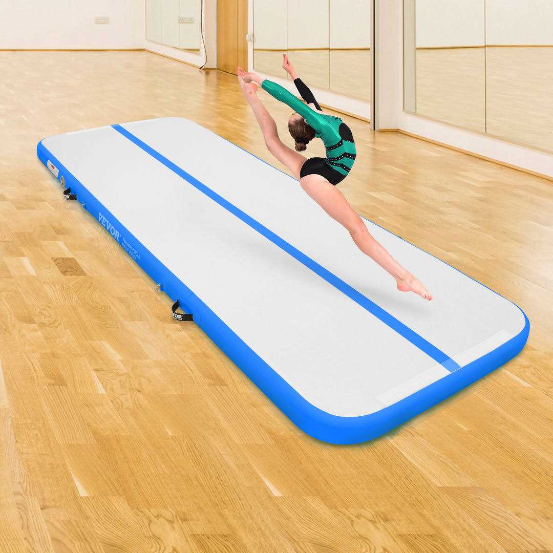 VEVOR Gymnastics Air Mat 4 inch Thickness Inflatable Gymnastics Tumbling Mat Tumble Track with Electric Pump Training Mats for Home - Image 5
