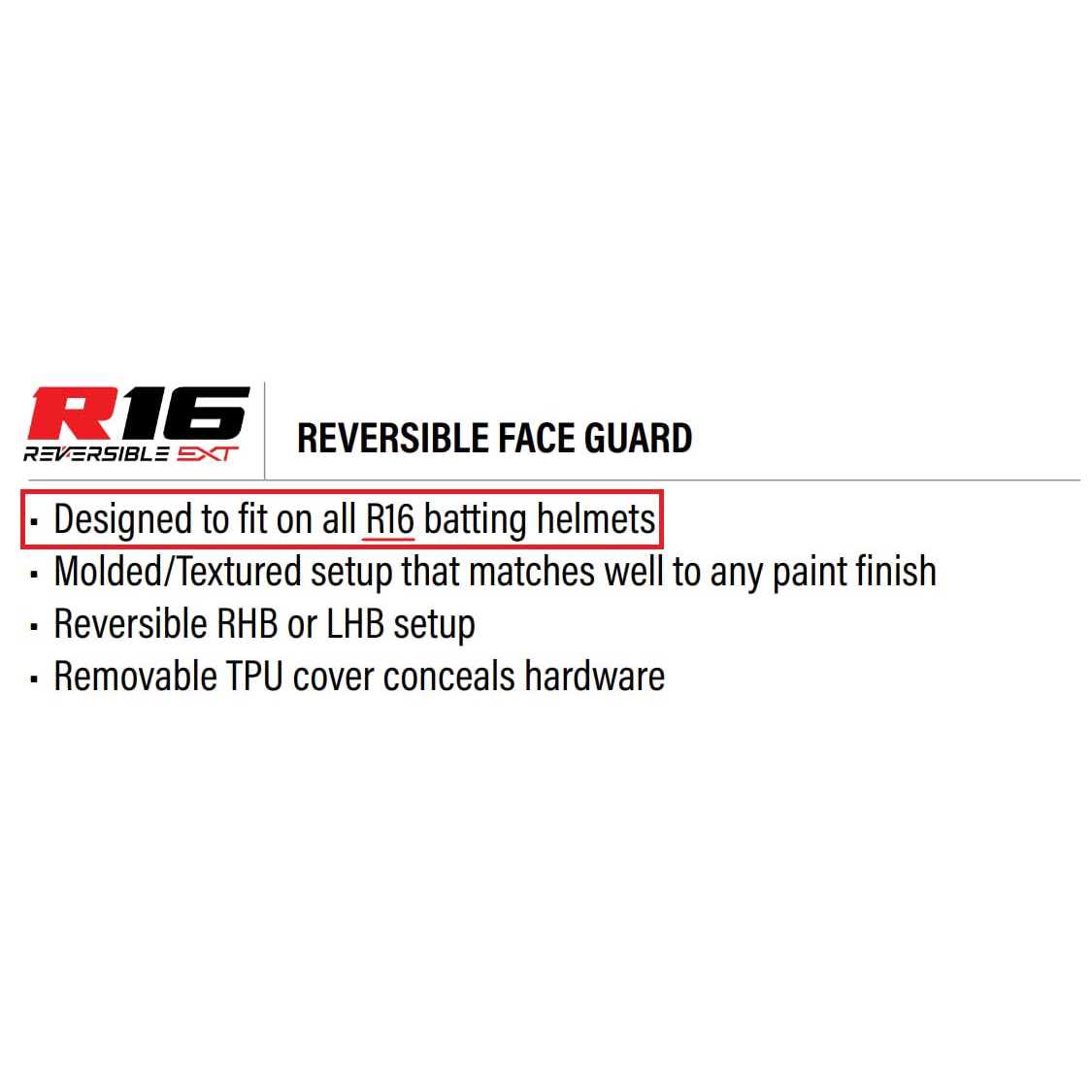 Rawlings R16 Reverse Helmet Extension - Image 5