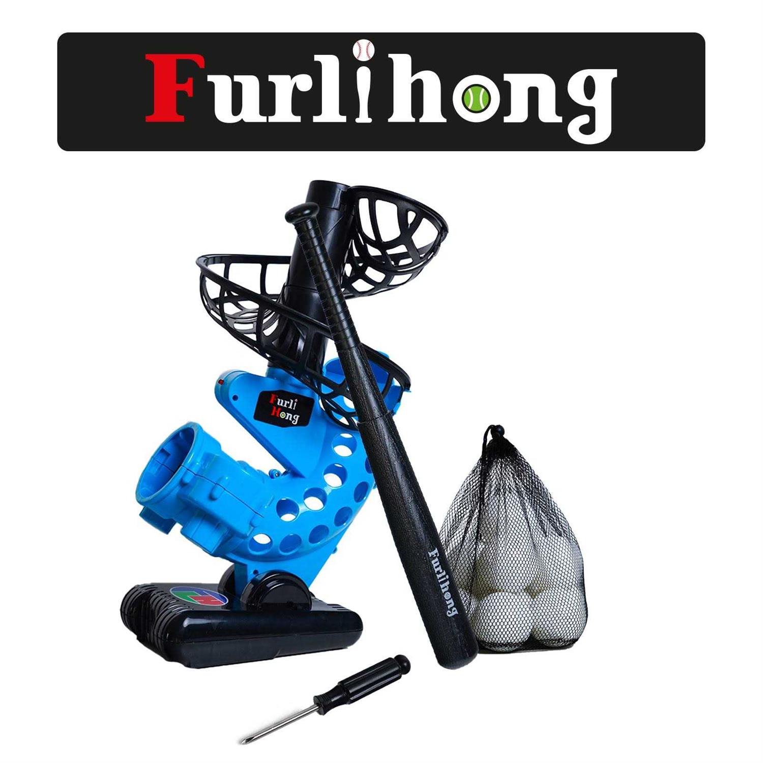 Furlihong Baseball Pitching Machine with Bat and Balls - Image 5
