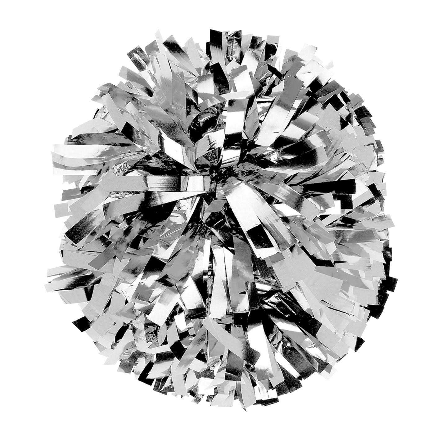 Chassé Metallic Cheerleading Poms Shiny Metallic Cheer Pom with Baton Handle for Dance Sports Celebrations