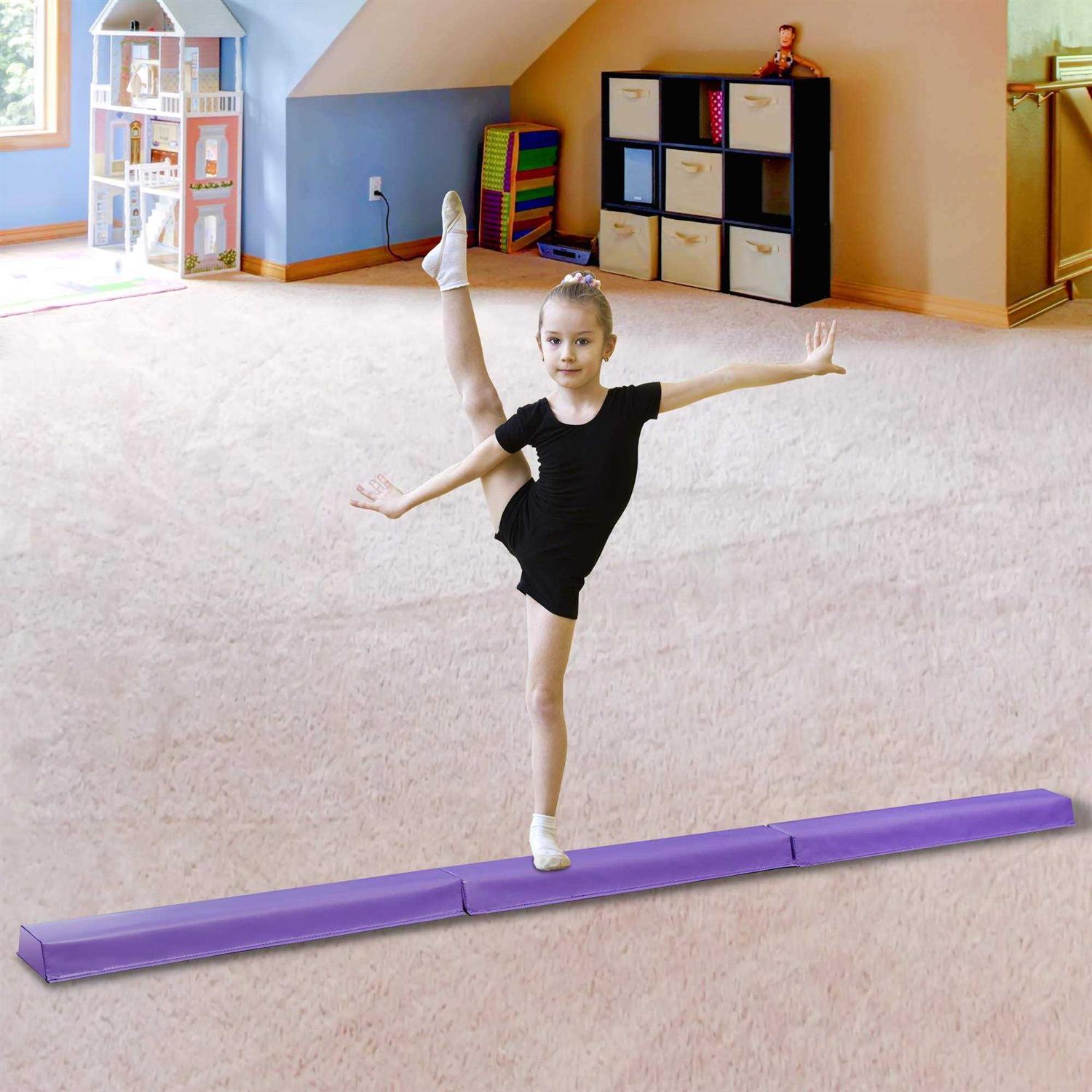 Jupiterforce 6ft Folding Balance Beam Folding Gymnastic Beam Extra Firm Foam Anti-Slip Bottom Floor Equipment Easy to Store&Carry for Home Training - Image 4