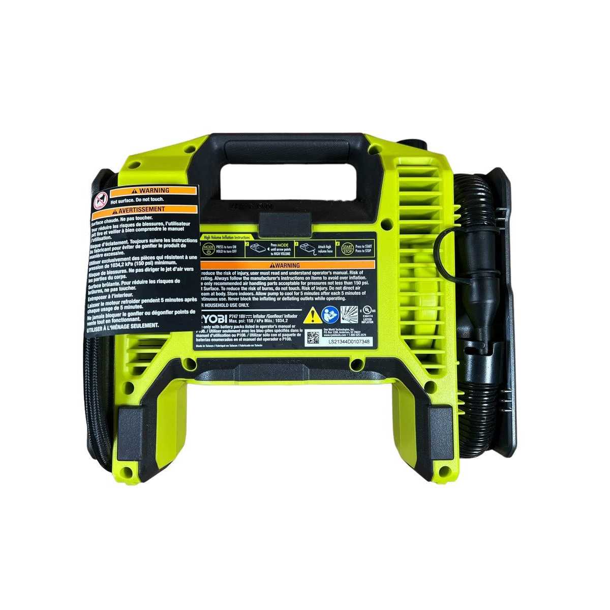 Ryobi P747 ONE+ 18V Dual Function Inflator/Deflator - Image 3