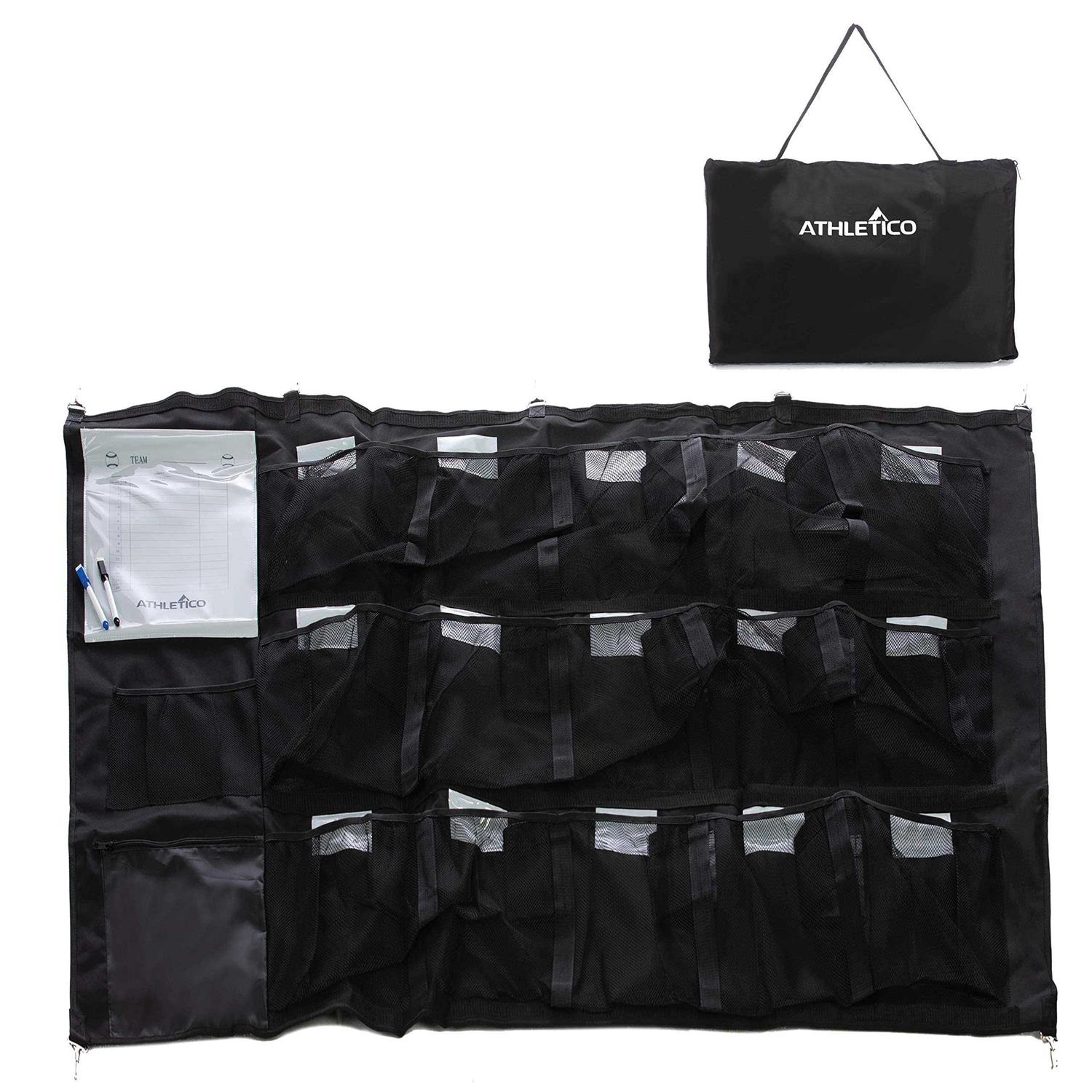 Athletico 15 Player Dugout Organizer Hanging Baseball Helmet Bag to Organize Baseball Equipment Including Gloves - Image 3