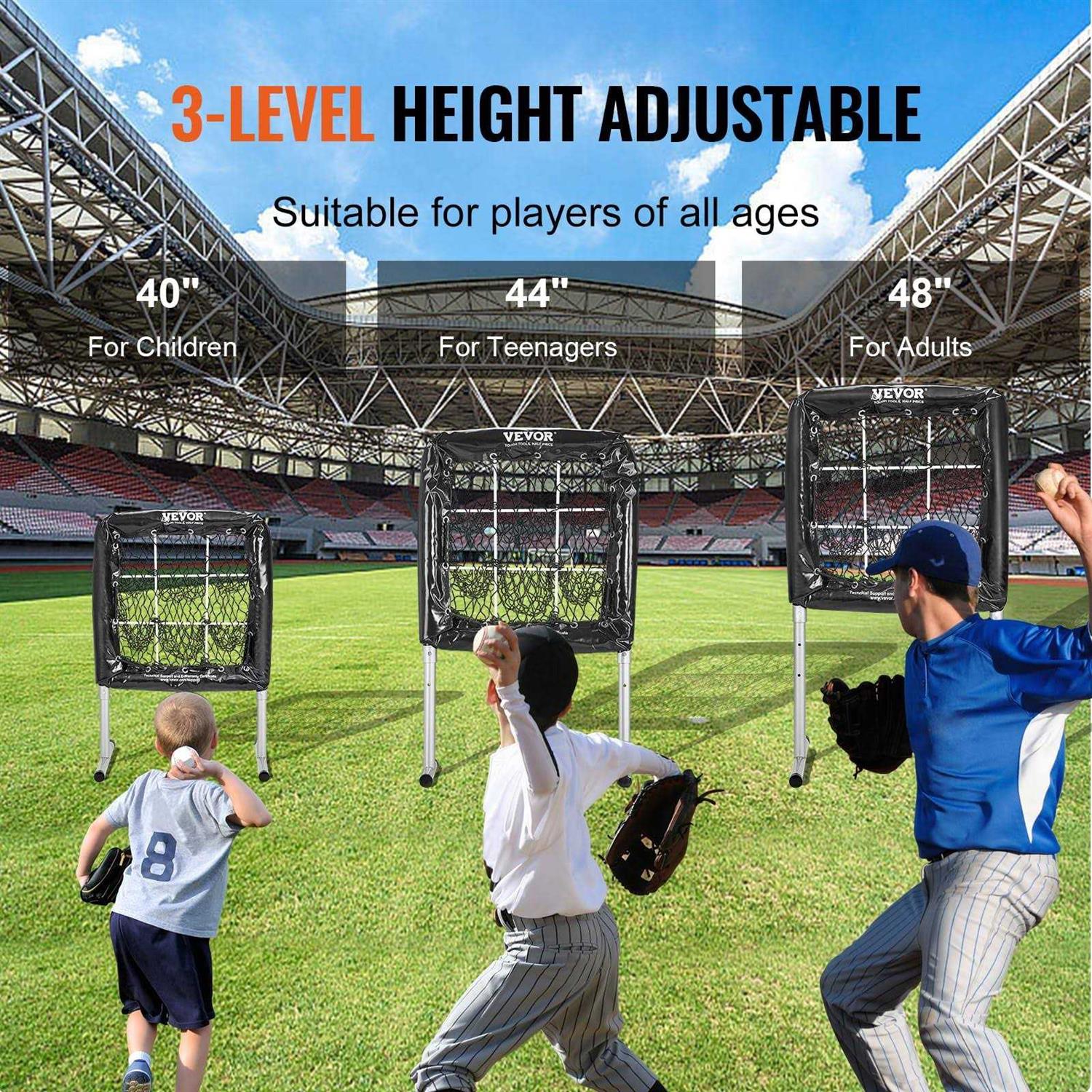 VEVOR 9 Hole Baseball Net Softball Baseball Training Equipment for Hitting Pitching Practice - Image 5