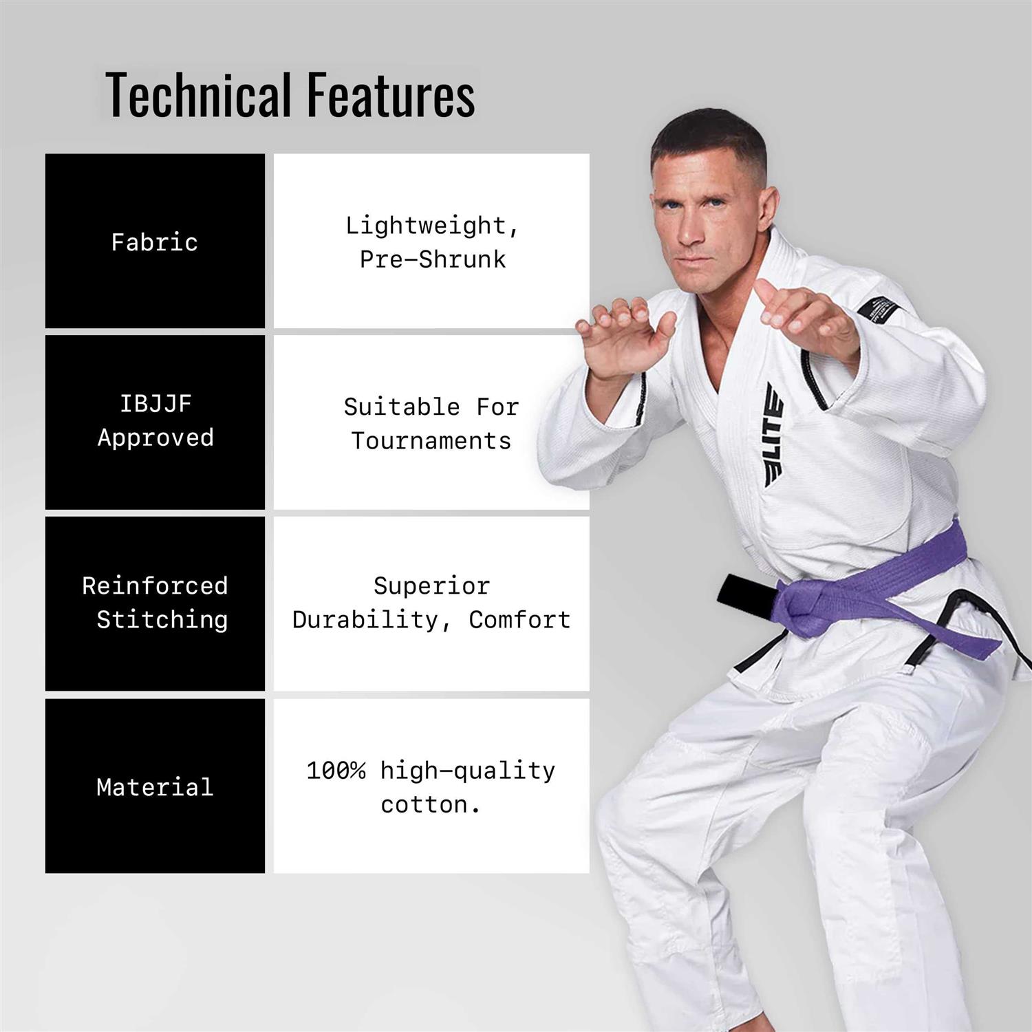 Elite Sports Brazilian Jiu Jitsu BJJ Belts - Image 5