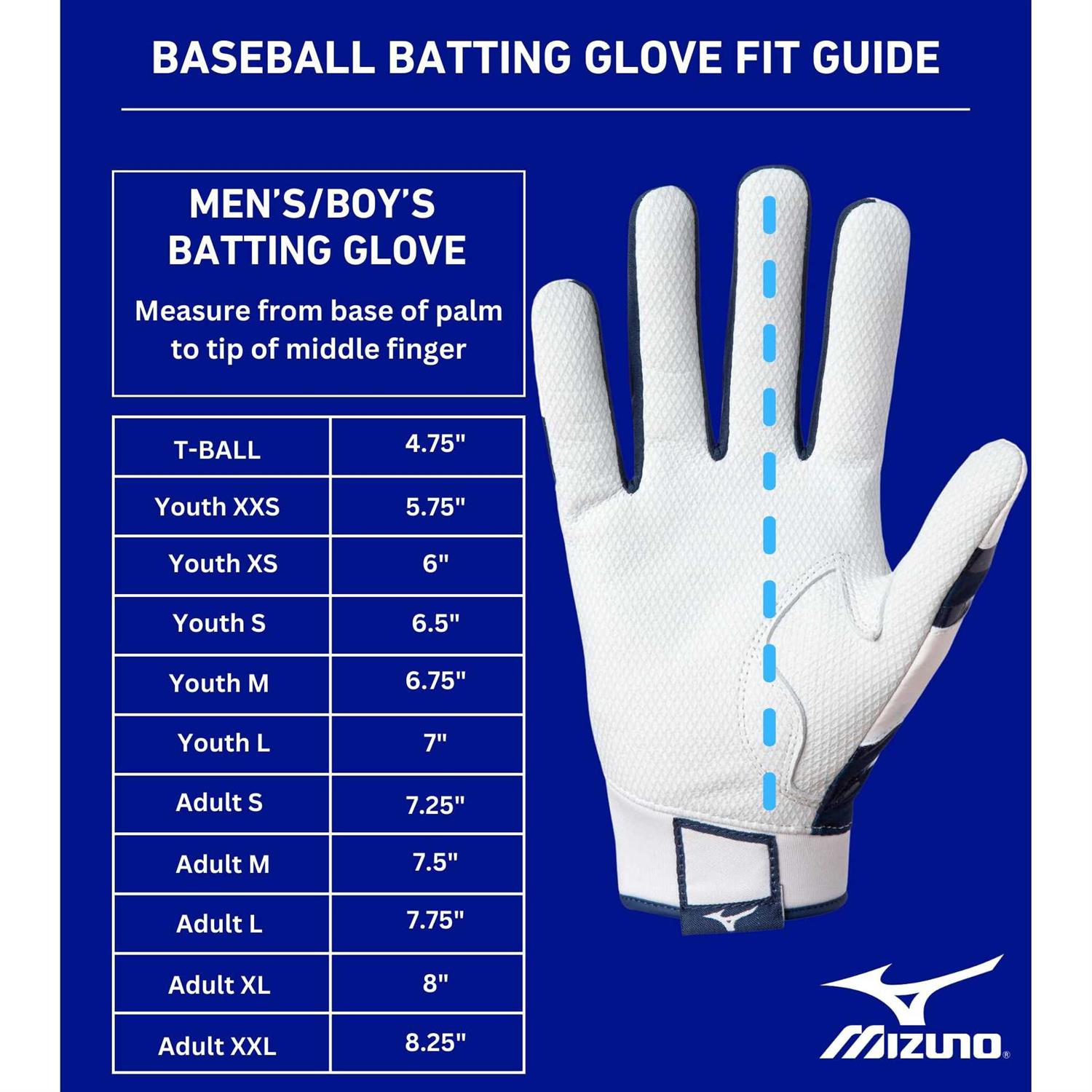 Mizuno MVP Baseball Batting Gloves - Image 2