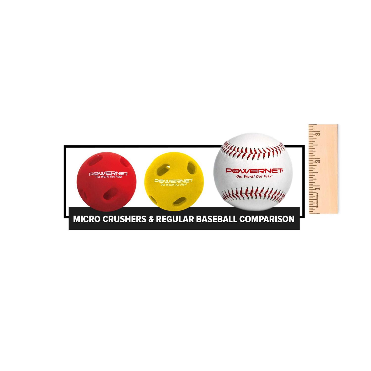 Powernet 12-Pack Micro Crushers Limited Flight Training Baseballs - Image 2