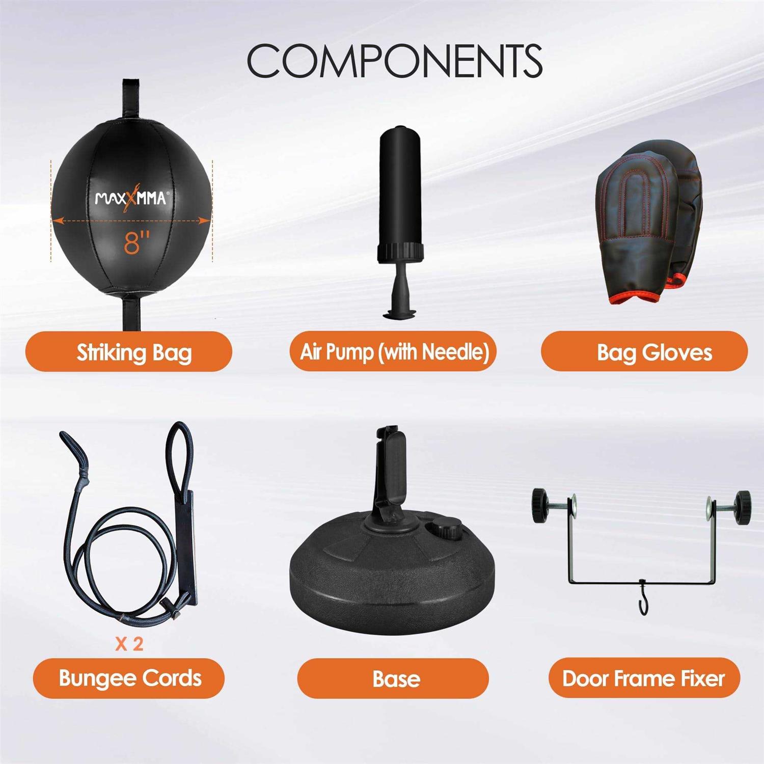 MaxxMMA Double End Striking Punching Bag Kit - Image 4