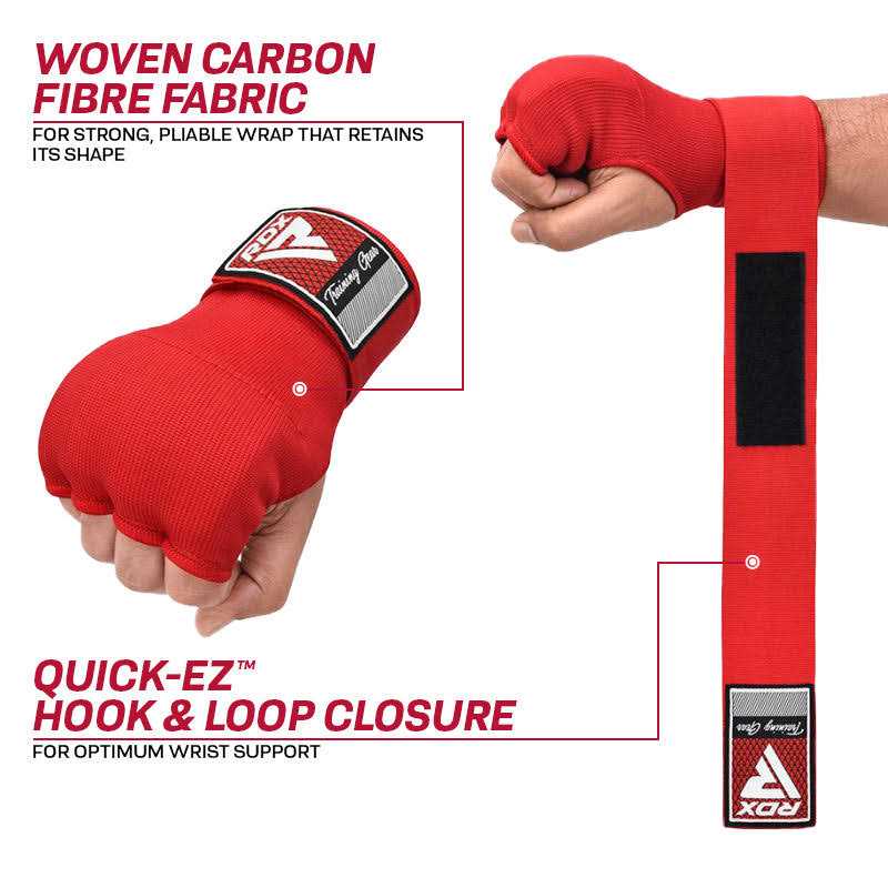 RDX Gel Boxing Hand Wraps Inner Gloves Quick 75cm Long Wrist Straps - Image 4