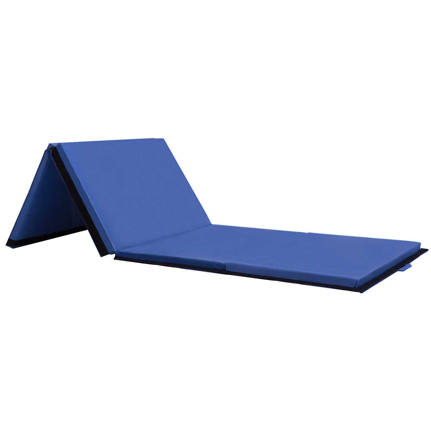 PayLessHere Gymnastics Mat Wrestling Mat Tumbling Mat Gym Mat Folding Gymnastic Mat Indoor Outdoor Gymnastic Mat Thick Pu Leather Exercise Mat for Tumbling