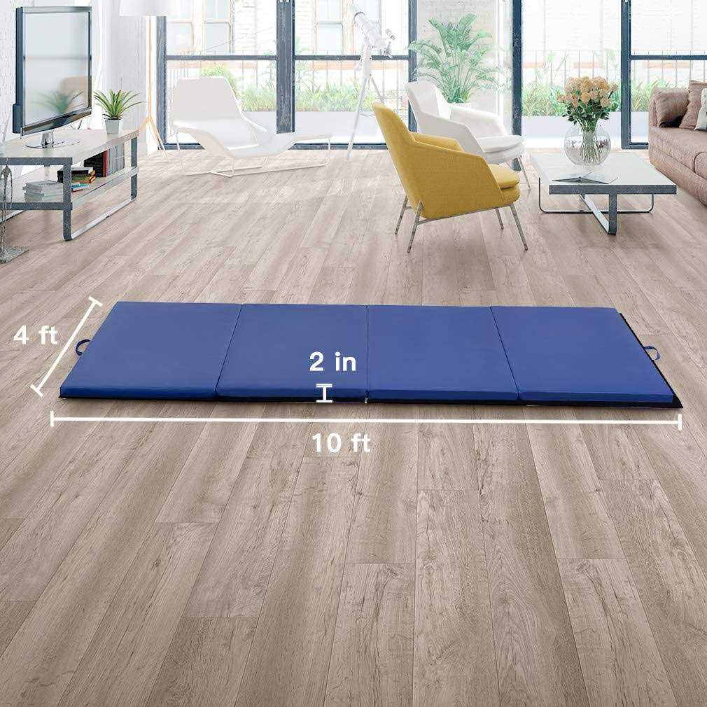 PayLessHere Gymnastics Mat Wrestling Mat Tumbling Mat Gym Mat Folding Gymnastic Mat Indoor Outdoor Gymnastic Mat Thick Pu Leather Exercise Mat for Tumbling - Image 4