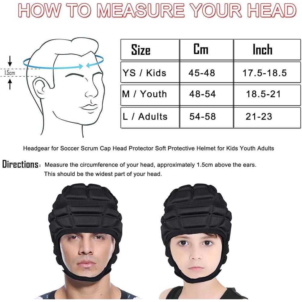 Hobrave Soft Padded Headgear Flag Football Helmet Rugby Headguards Shell for Child Youth - Image 4